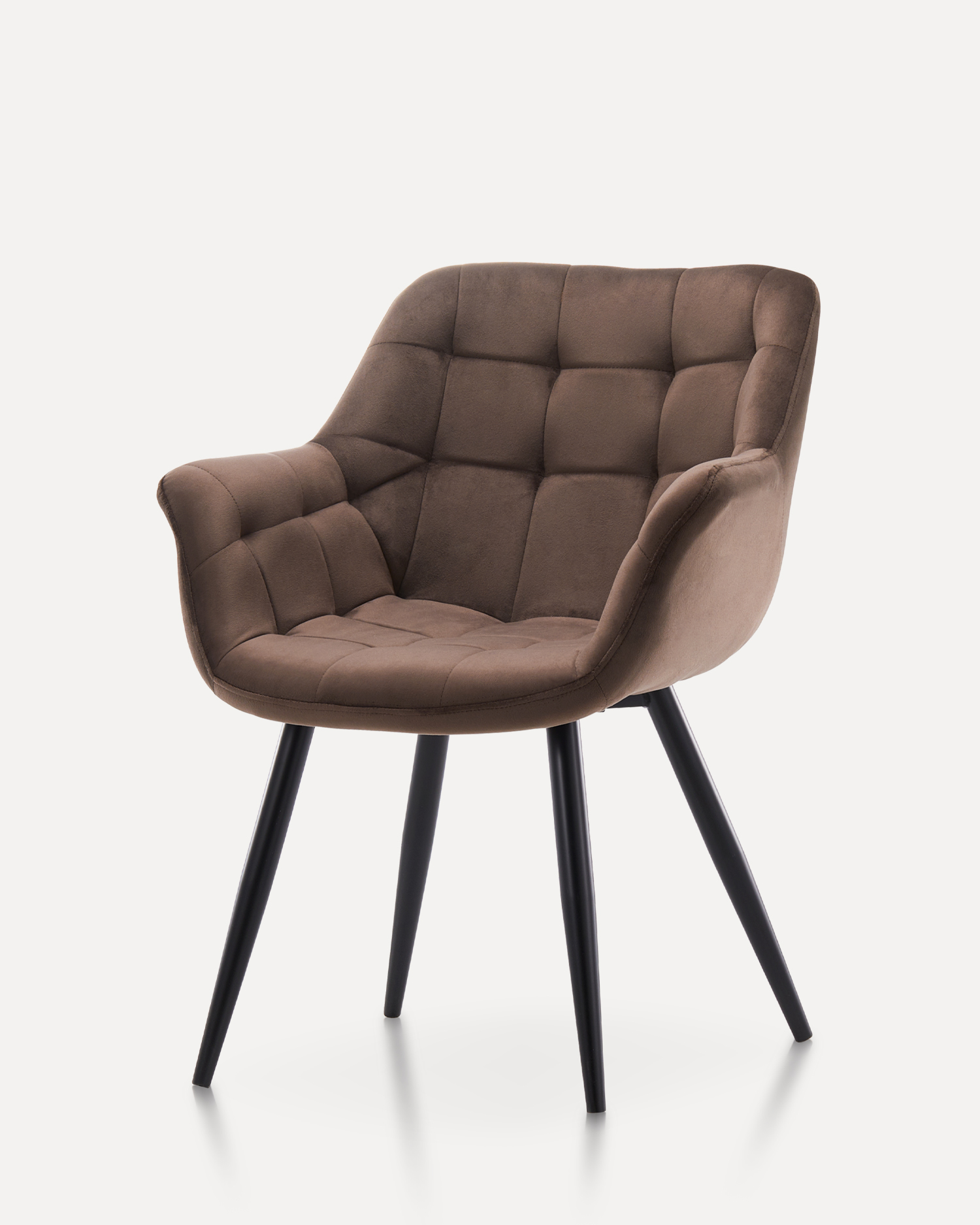 Ruskea samettiruokatuoli