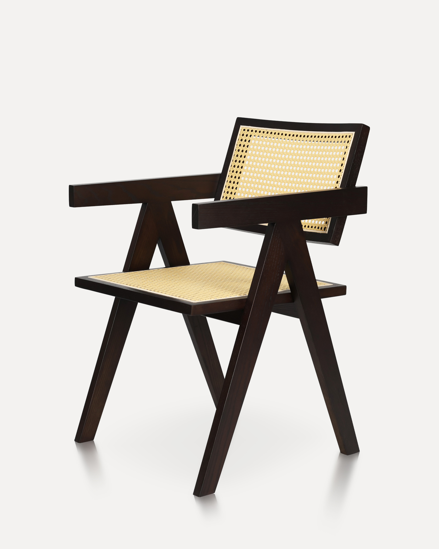 Minimalistinen rottinki puu ruokailutilat