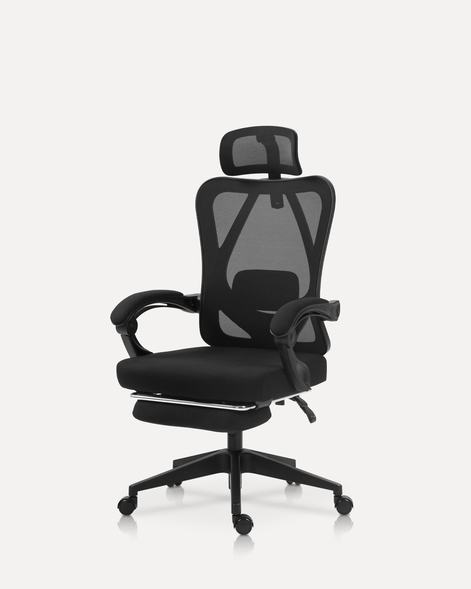 Lepotoimistotuoli jalkatuella Lepotoimistotuoli jalkatuella