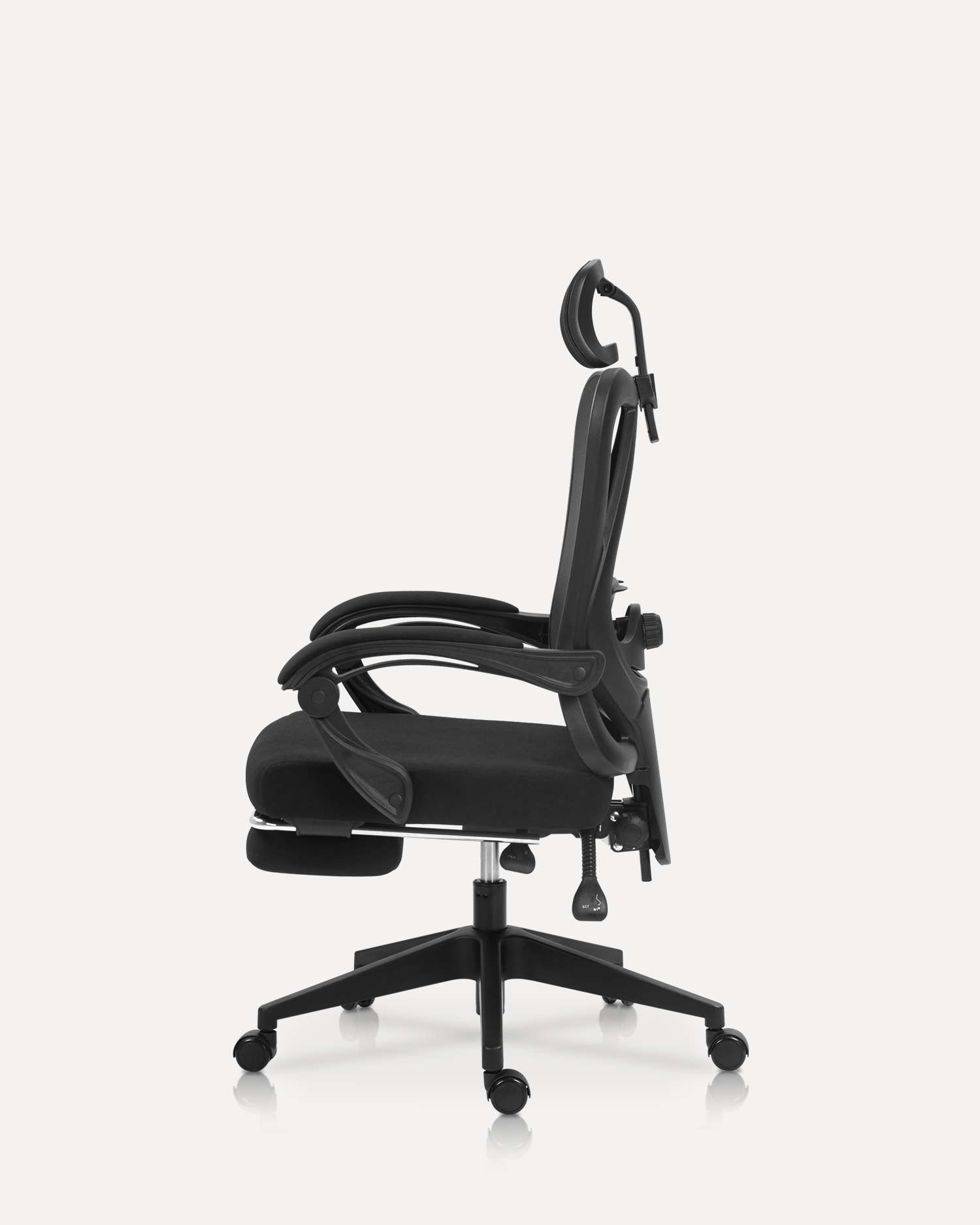 Lepotoimistotuoli jalkatuella Lepotoimistotuoli jalkatuella